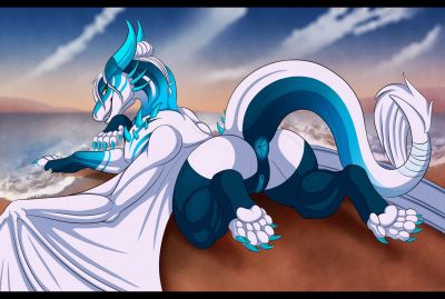 Beach Time
art by zetsin
Keywords: dragoness;female;feral;solo;vagina;presenting;beach;zetsin