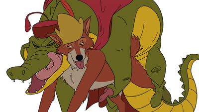 Robin_Hood and Captain_Crocodile
art by zica
Keywords: cartoon;disney;furry;canine;fox;crocodilian;crocodile;robin_hood;captain_crocodile;male;anthro;M/M;penis;from_behind;anal;masturbation;zica