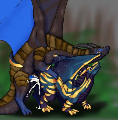 Dragons Mating
art by zmeydragon
Keywords: dragon;dragoness;male;female;feral;M/F;penis;from_behind;suggestive;ejaculation;orgasm;spooge;zmeydragon