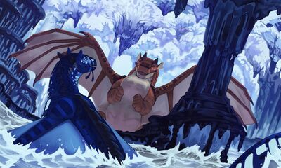 Unexpected Visitor (Wings_of_Fire)
art by zonde
Keywords: wings_of_fire;seawing;mudwing;dragon;feral;solo;non-adult;zonde
