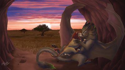 Sunrise Sensuality
art by zorayda
Keywords: dragoness;furry;feline;lion;male;female;feral;M/F;penis;missionary;vaginal_penetration;zorayda