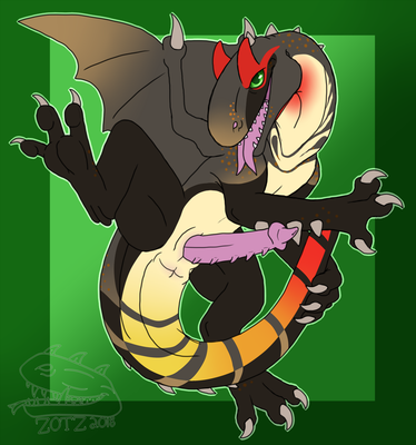 Yeet Lewds
art by zotz
Keywords: dragon;dinosaur;theropod;raptor;hybrid;male;feral;solo;penis;zotz