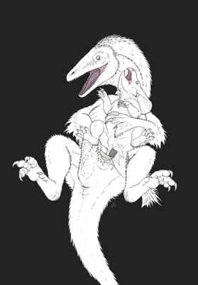 Megaraptor and Protoceratops
art by zw3
Keywords: dinosaur;theropod;ceratopsian;megaraptor;protoceratops;feral;dildo;masturbation;cloacal_penetration;zw3