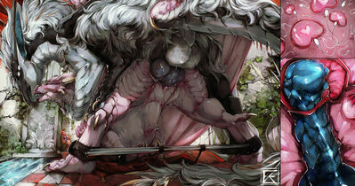 My Emperor in Onyx - panels (Wings_of_Fire)
art by zweikopfeinhorn
Keywords: wings_of_fire;sandwing;dragon;dragoness;male;female;feral;M/F;bondage;penis;from_behind;vaginal_penetration;internal;spooge;zweikopfeinhorn