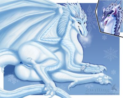 Queen_Snowfall 1 (Wings_of_Fire)
art by zwillingthedragon
Keywords: wings_of_fire;icewing;queen_snowfall;dragoness;female;feral;solo;vagina;presenting;zwillingthedragon