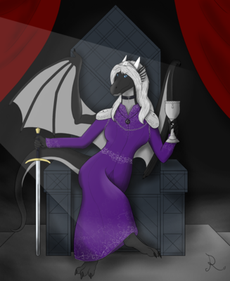 Herpy's Queen
A commission for our illustrious leader, Val.
Keywords: Dragon;Female;Anthro;Solo;SFW;Val;Valcyrie;Rendrassa