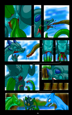 Xymedra Story P-14
art by xymedra
Keywords: dragoness;female;anthro;solo;tentacles;double_penetration;oral;anal;vaginal_penetration;gore;closeup;xymedra;xyz