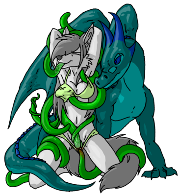 Xymedra and Xyz with Silem 2
art by Xymedra
Keywords: dragoness;furry;canine;female;anthro;lesbian;tentacles;bondage;vaginal_penetration;silem;xyz;xymedra