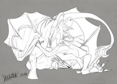 Seridyl x Random dragoness pt2
Commission scetch2 done by Velannal from Herpydragon
Keywords: female;dragoness;feral;vagina;lesbian;oral;masturbation;velannal;seridyl