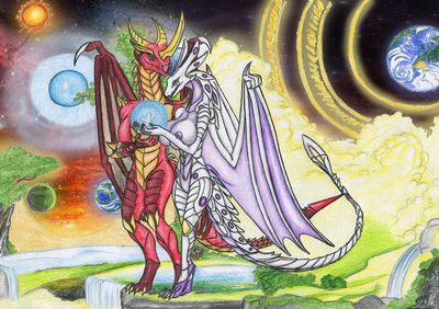 Drago and wavern on a date
art by urthamielair
Keywords: anime;wavern;bakugan;drago;male;female;anthro;M/F;suggestive;urthamielair