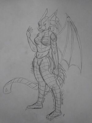 Wavern Sketch
unknown creator
Keywords: anime;bakugan;wavern;dragoness;wyvern;female;anthro;breasts;solo