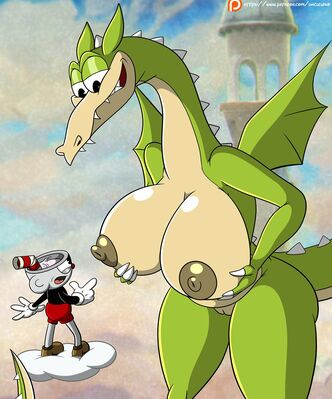 Fiery Frolic
art by el-doc
Keywords: videogame;cuphead;dragoness;female;anthro;breasts;solo;suggestive;el-doc