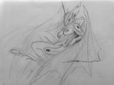 Wavern ilustration (WIP) 
unknown creator
Keywords: anime;dragoness;wavern,anthro,breasts;solo;bakugan