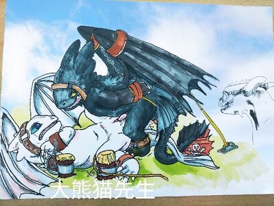 Manga Edition HTTYD
art by teacher_panda
Keywords: how_to_train_your_dragon;httyd;night_fury;toothless;nubless;dragon;dragoness;male;female;feral;M/F;bondage;penis;missionary;vaginal_penetration;spooge;teacher_panda