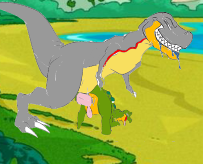 The Sharptooh and The Spiketail
art by supmario64
Keywords: cartoon;land_before_time;lbt;dinosaur;theropod;tyrannosaurus_rex;trex;redeye;stegosaurus;spike;male;anthro;M/M;penis;from_behind;anal;macro;supmario64