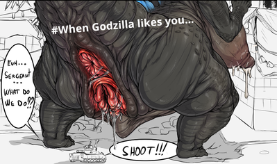 Godzilla
This is my first time being a nearly used and I hope you enjoy my post
Keywords: godzilla;gojira;female;anthro;breasts;solo;vagina;macro
