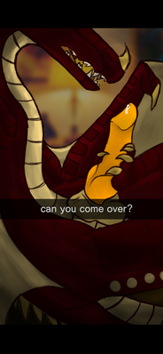 Maroon (Wings_of_Fire)
art by AxisAxis
snap from the man himself ;)
Keywords: wings_of_fire;rainwing;dragon;male;feral;solo;penis;masturbation;AxisAxis