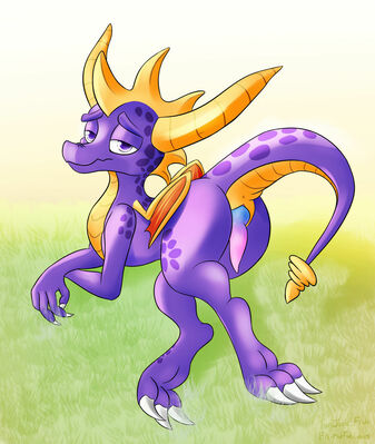 Spyro Sees You
tried my hand at drawing spyro, hope you like :3 full res in source
Keywords: videogame;spyro_the_dragon;spyro;dragon;male;feral;solo;penis