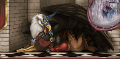Eagle Pleasure
art by blackcore
Keywords: avian;bird;eagle;feral;solo;vore;internal;blackcore