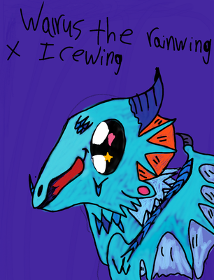 Icewing Hybrid (Wings_of_Fire)
art by seawingwof
Keywords: wings_of_fire;rainwing;icewing;hybrid;dragon;feral;solo;non-adult;seawingwof