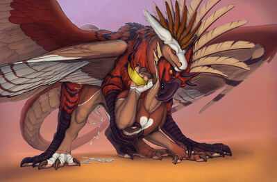 Burning Passion
art by keltaan
Keywords: gryphon;dragoness;male;female;feral;M/F;from_behind;suggestive;spooge;keltaan