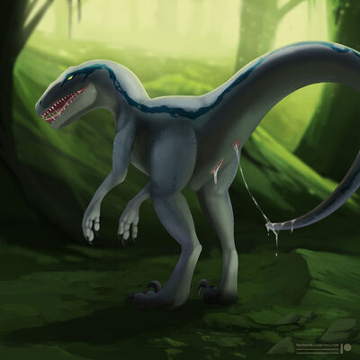 Blue Tailplay
art by tallion
Keywords: jurassic_world;dinosaur;theropod;raptor;deinonychus;blue;female;feral;solo;vagina;taimplay;spooge;tallion