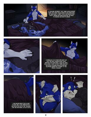 Black and Blue, page 3
art by wfa
Keywords: comic;dragon;furry;canine;wolf;male;anthro;M/M;penis;suggestive;wfa