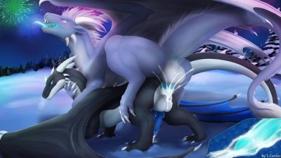New Year Yiff
Beautiful artwork by l.gecko 
Farengar Dazus belongs to Farengar_Dazus 
Dargor belongs to rashkar

Excellent gift art from rashkar
He had a lot of rewards saved up for Boosty subscription and decided to spend one of them on our joint art, knowing that our characters go well together, especially my cyan penis and his blue rectum
Keywords: dragon;male;feral;M/M;penis;from_behind;anal;ejaculation;spooge;l.gecko