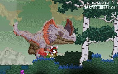 Great Jaggi Fun.gif
art by blargsnarf
Keywords: video;animated_gif;videogame;monster_hunter;starbound;bird_wyvern;great_jaggi;male;feral;furry;anthro;M/F;penis;from_behind;blargsnarf