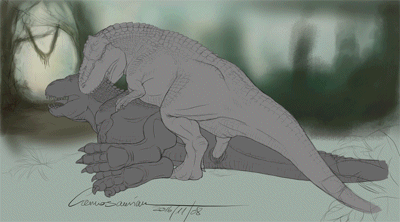 Vastatosaurus Mating Scene Process.gif
art by carnosaurian
Keywords: video;animated_gif;king_kong;dinosaur;theropod;vastatosaurus_rex;male;female;feral;M/F;penis;from_behind;cloacal_penetration;carnosaurian